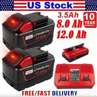 Battery For Milwaukee For M18 18V 12.0AH Extended Lithium 48-11-1890 Or Charger • $75.93