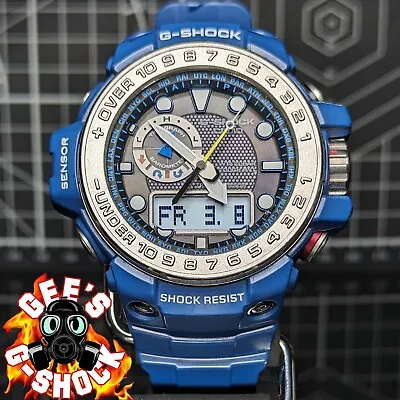 Casio G-Shock GWN-1000 GULFMASTER Solar Multiband Triple Sensor Blue GWN-1000-2A • $250.12