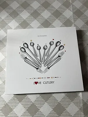 Sola Swiss Valentines Heart Design Love Theme Silver Tone Spoon & Fork Flatware • $20