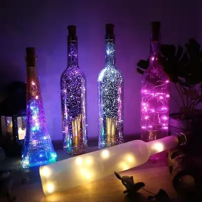 4Pcs Wine Bottle Cork Fairy String Light 20 LED Lights Battery Operated Party • $7.99