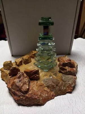 Unique Glass Lighthouse On Granite Stone • $16.50