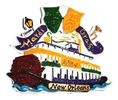 Steamboat Drama Masks Mardi Gras New Orleans Magnet Party Favor • $4.74