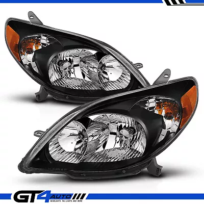 $163.60 • Buy For 2003-2008 Toyota Matrix XR XRS Black OE Replacement JDM Headlights Pair Set