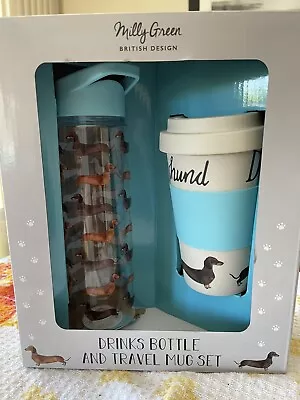 Dachshund Drink Bottle & Travel Mug Set ~ NEW • $26