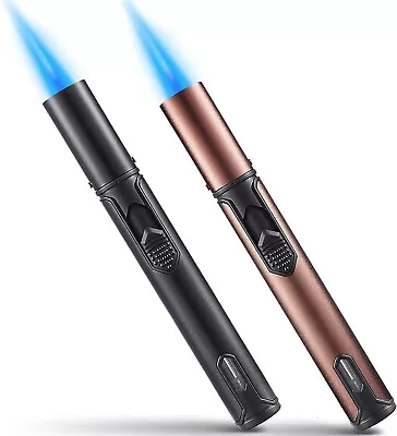 2 Pack Butane Torch Lighter 6-Inch Refillable Pen Lighter Adjustable Jet Flame  • $11.69