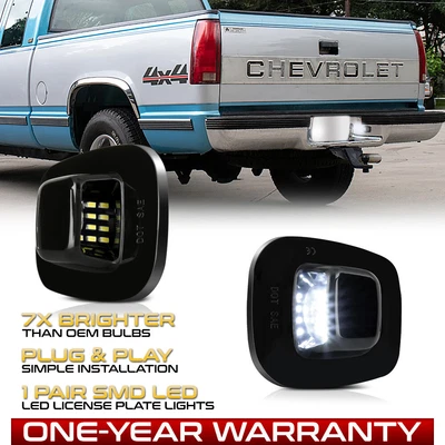 $14.99 • Buy 88-00 Chevy C/K 1500 2500 3500  BRIGHT WHITE  LED License Plate Lights Tag Lamps