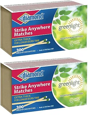 $21.49 • Buy 600 Count Diamond Strike Matches Survival & Camping Anywhere - 2 Boxes Of 300