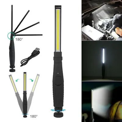 Rechargeable LED COB Slim Work Light Mechanic Flashlight Lamp Bar Camping Torch • $9.99