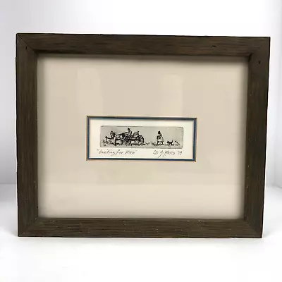 Ed Gifford  Waiting For Mom  Original Hand Pulled Etching Print Signed Framed • $23.80