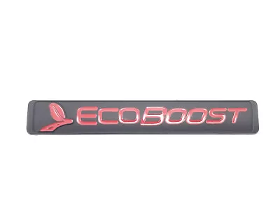 1x Custom Ecoboost Matte Black Red Emblem Badge Door Decklid Tailgate - 101494 • $10