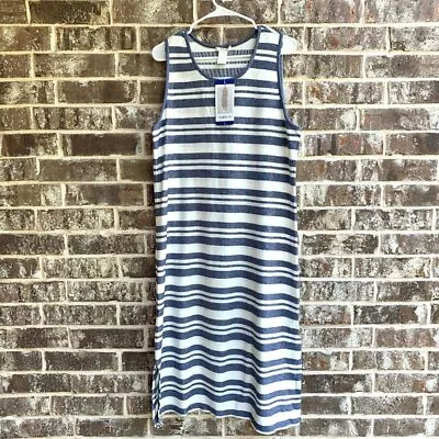 MATTY M Women's Stripe Denim Sleeveless Tank Dress Size M • $13.89