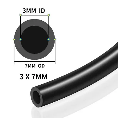 $12.99 • Buy 10 FT 3MM(1/8 ) Inch Silicone Air Vacuum Hose/Line/Pipe/Tube Black Fit Ford