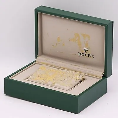 VINTAGE GENUINE ROLEX Watch Box Case 68.00.2 Green Wood Leather 231017011yS • $66.50