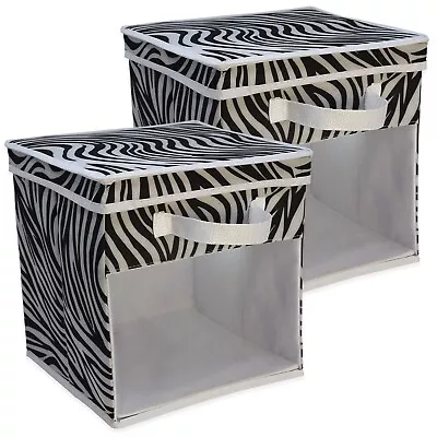 Nylon Oxford Storage Bins For Shelves Cube Storage Basket Bins Clear View Mesh • $14.99