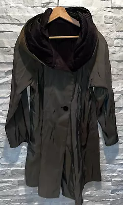 EUC Women's MYCRA PAC NOW Donatella Reversible  Rain Coat W/Pleaded Hood O-P • $114.99