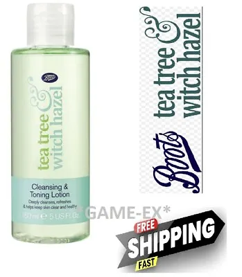 £9.45 • Buy Boots Tea Tree & Witch Hazel Cleansing & Toning Lotion 150ml FREE And FAST P&P