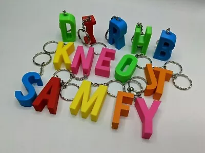 Large Initial Letter Chunky Keyrings Letter Keyring Letter Bag Tag Alphabet • £1.60