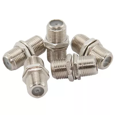 £2.49 • Buy 5 X F Type Satellite Adapter Cable Joiner Coupler Barrel Connector Nut & Washer