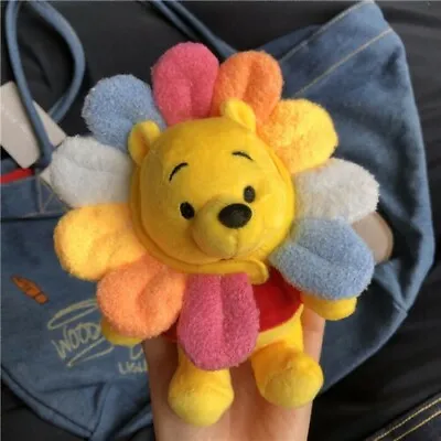 Disney Winnie The Pooh Sunflower Keychain Plush 12cm Toy • $14.42