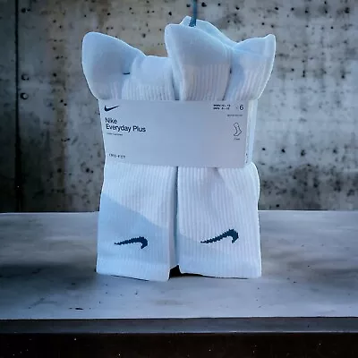 Nike Everyday Ankle Socks 6-Pairs Size L - White (SX6897-100) • $19.99