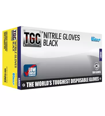 Black Nitrile Disposable Gloves [SIZE = LARGE] - 100 In Box [FREE POSTAGE!] • $36.99