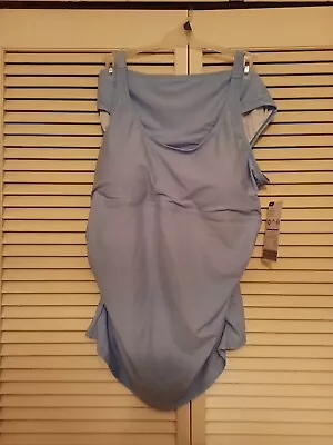 Crane Women's Maternity Tankini Swimsuit Size XL 16/18 Blue • $8.99