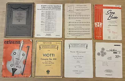 Lot Of 8 Violin Sheet Music Instructional Books String Builder Schirmer's • $18.50