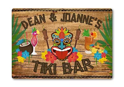 £21.95 • Buy Personalised TIKI Bar Sign METAL Plaque Cocktail Tropical Home Pub Outdoor Beach