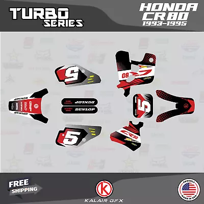 Graphics Kit For Honda CR 80 1993 1994 1995 CR80 Turbo Series - Red • $65.99