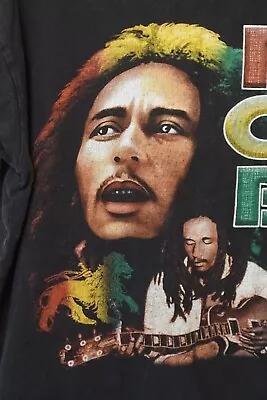 Vintage Bob Marley T Shirt Reggae Hip Hop Dance Double Sided Rap Tee XL • $44.95