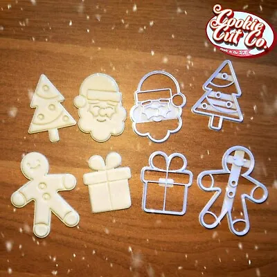£7.99 • Buy Christmas Xmas 4pc Santa Gingerbread Man Present Tree Cookie Cutters Fondant UK