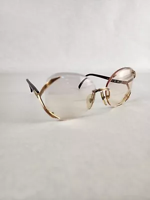 Christian Dior 2289 Rimless Eyeglasses Vintage C. 48 Gold & Burgundy Austria • $339.99