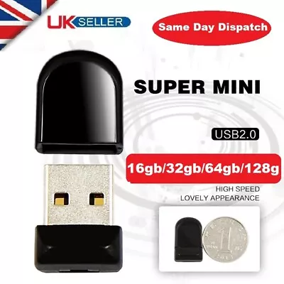 Mini Black USB Flash Memory Stick Pen Thumb Key Drive 4/8/16/32/64/128/256/512GB • £4.19