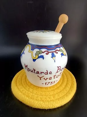 French Mustard Pot French Cuisine With Spoon  • $30