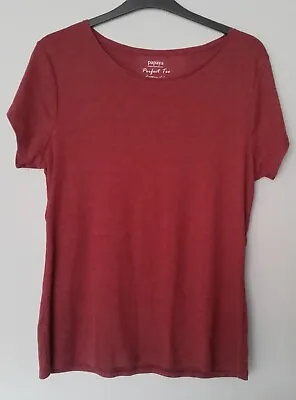 Matalan Papaya Perfect Tee Burgundy T-Shirt Women's Size UK 20 • £5