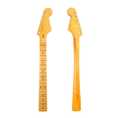 Maple Strat Electric Guitar Neck DIY For ST Parts Replacement Inlaid 22 Frets Ku • £29.95