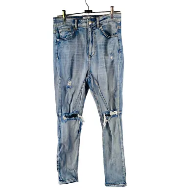 Decjuba D-Luxe Distressed Boyfriend Jeans Blue 8 Women’s Moto • $30
