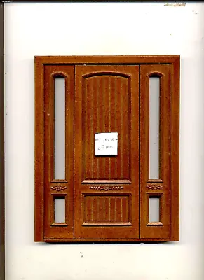 DOOR -  W/ Side Lights- By Bespaq  844NWN  Dollhouse Miniature 1:12 Scale • $52.95