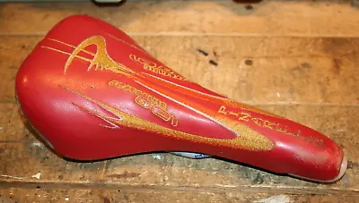 Pinarello Branded Selle Italia Tri-Matic Red Vintage Racing Saddle Bicycle Seat • $58.26