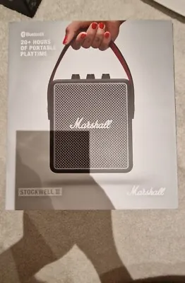 Bnib 100% Auth Marshall Stockwell Ii Portable Bluetooth Speaker Black & White • £169.99