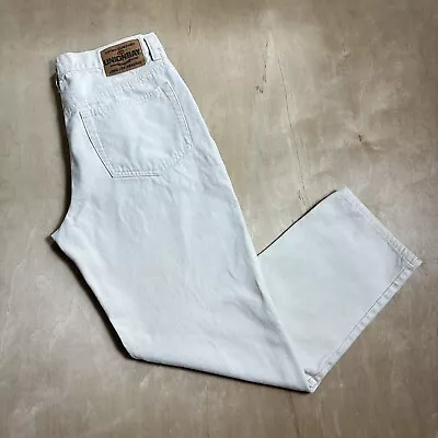 Vintage Union Bay Men's Size 34x30 White Cream Straight Leg Jeans Streetwear Y2K • $39.99