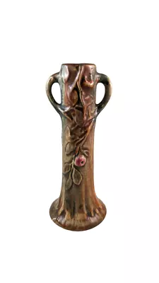 Antique Weller Ware Woodcraft Apple Tree Vase - Rare Beautiful Condition • $110