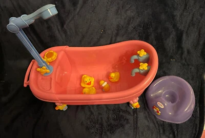 ZAPF BABY BORN DOLLS BATH TUB With SHOWER DUCKS And POTTY • £9.99