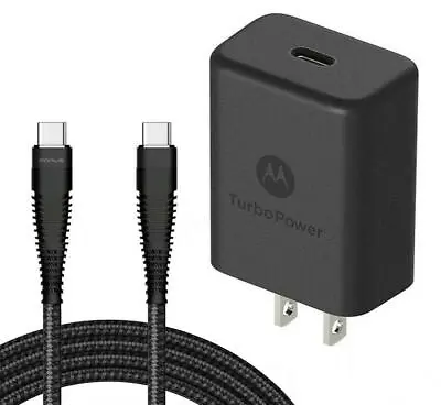 Authentic Motorola 27w Fast Pd Home Charger Turbo Power 6ft Long Type-c Cable • $21.10