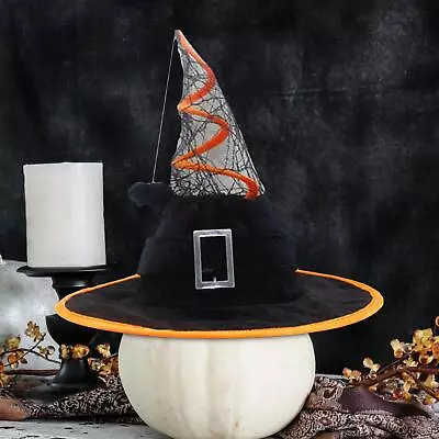 Halloween Hat Cosplay Women Men Top Pointed Caps Wizards Wide Brim Costume Witch • $7.35