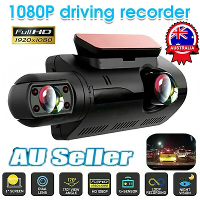 $33.99 • Buy HD 1080P Dual Lens 3'' Car DVR Vehicle Video G-Sensor Dash Cam Recorder Camera