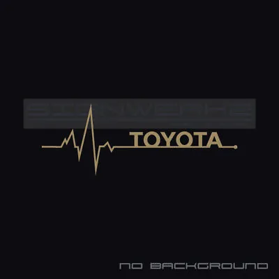 Toyota Heart Beat Pulse Decal Left Camry Yaris Vvti TRD Racing FR-S XLE V6 Pair • $11.69