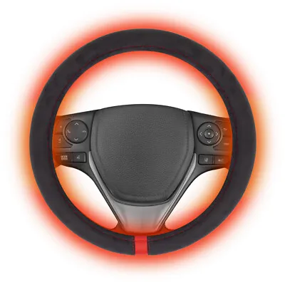 Motor Trend WarmDrive Heated Steering Wheel Cover Tangle Free Design Hand Warmer • $39.90