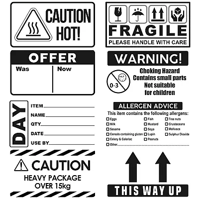 Allergy Labels Food Allergen Warning Stickers. Labels. Cake Cupcake Shipping UK • £3.75