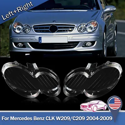 For Mercedes CLK C209 W209 2005-2009 Headlight Lens Replacement Cover Left+Right • $178.98